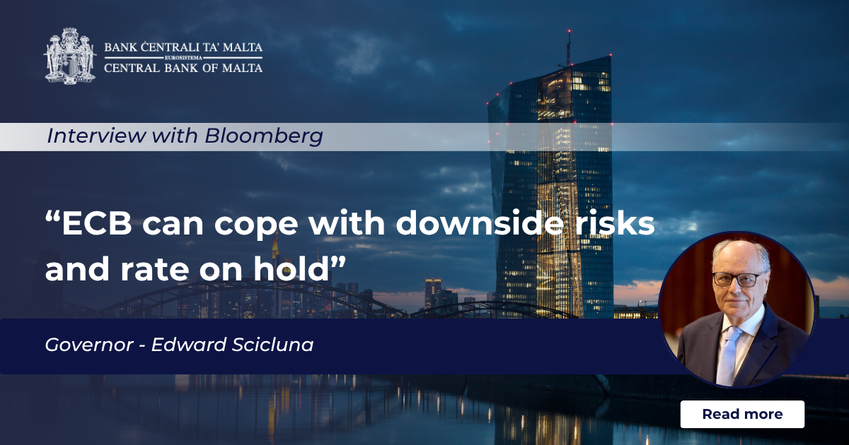 Governor Scicluna interviewed by Bloomberg