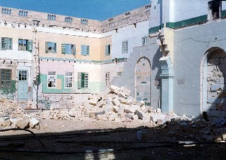 The inside of the Vernon Club was demolished leaving just the outer walls The inside of the Vernon Club was demolished leaving just the outer walls