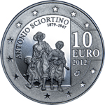 Antonio Sciortino silver coin Antonio Sciortino silver coin