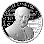 Maestro Charles Camilleri silver coin Maestro Charles Camilleri silver coin