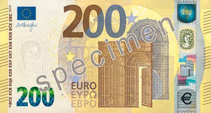 New Europa Series &euro;200 banknote