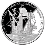 Gran Carracca Sant&rsquo;Anna of the Order of St John silver coin