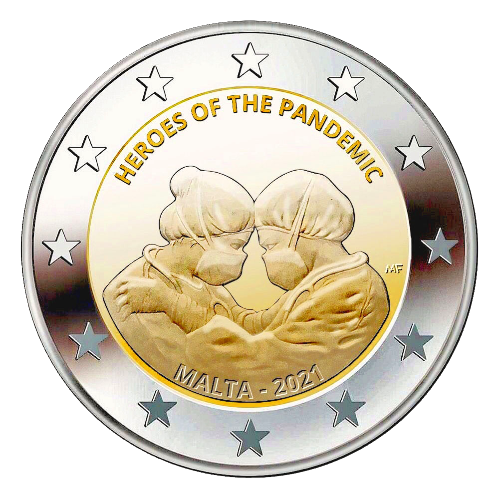 &euro;2 commemorative coin - Heroes of the Pandemic