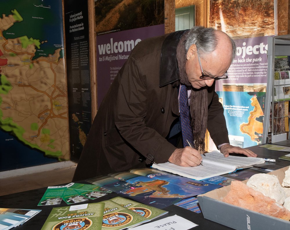 Central Bank of Malta Governor, Professor Edward Scicluna, visited Il-Majjistral Nature and History Park in Mellieħa Central Bank of Malta Governor, Professor Edward Scicluna, visited Il-Majjistral Nature and History Park in Mellieħa