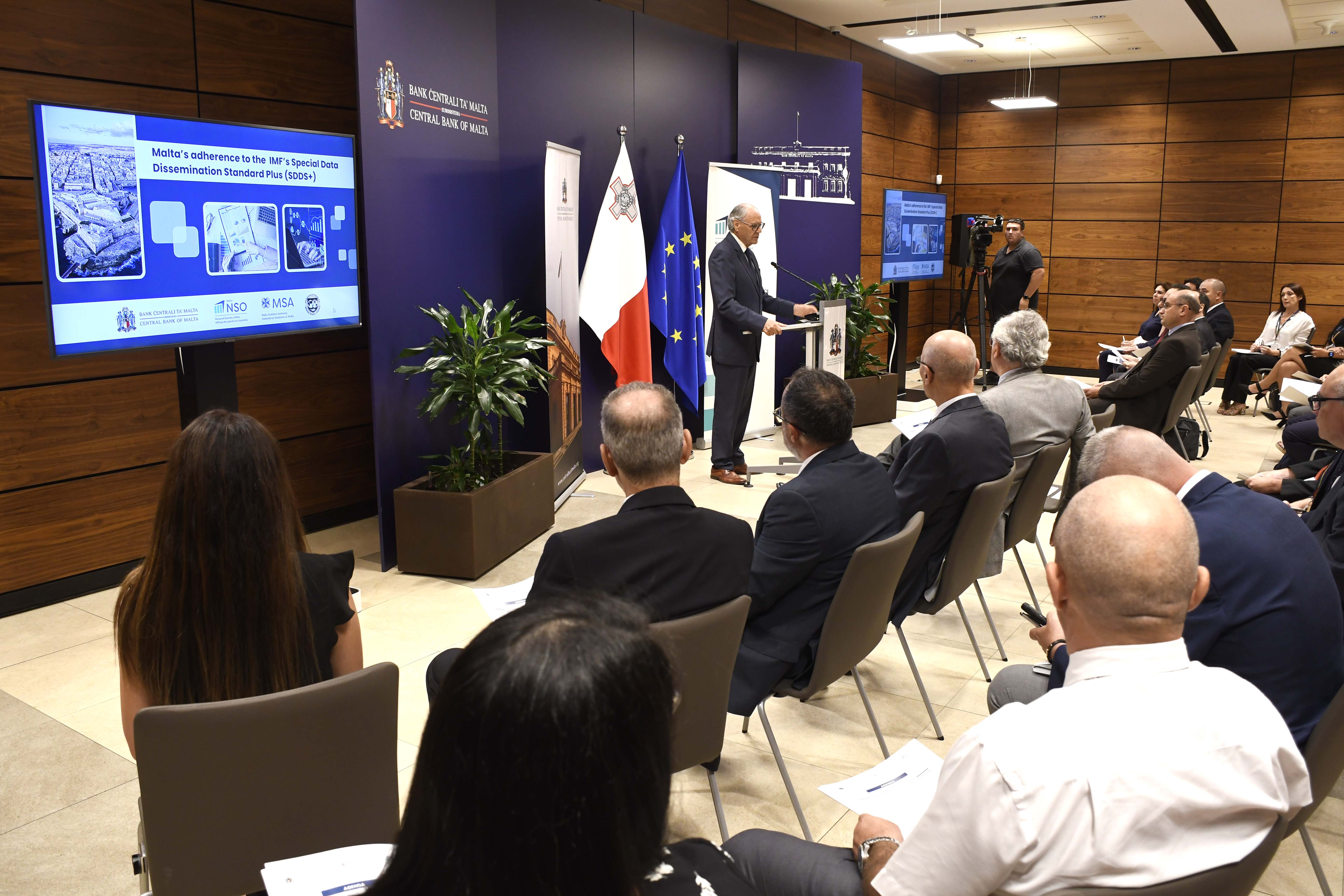 Governor Scicluna addressing the press conference Governor Scicluna addressing the press conference