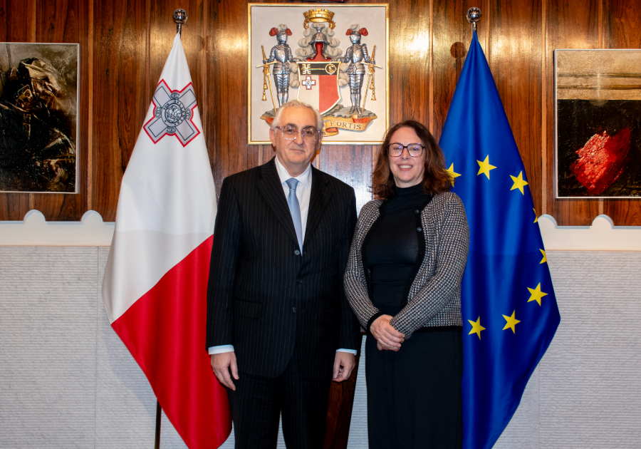 Governor Mr Alexander Demarco together with Her Excellency Valentina Setta