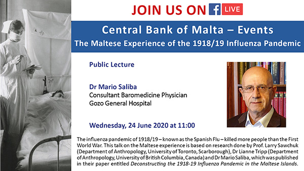 Public lecture on the 1918-1919 Spanish Flu in the Maltese islands