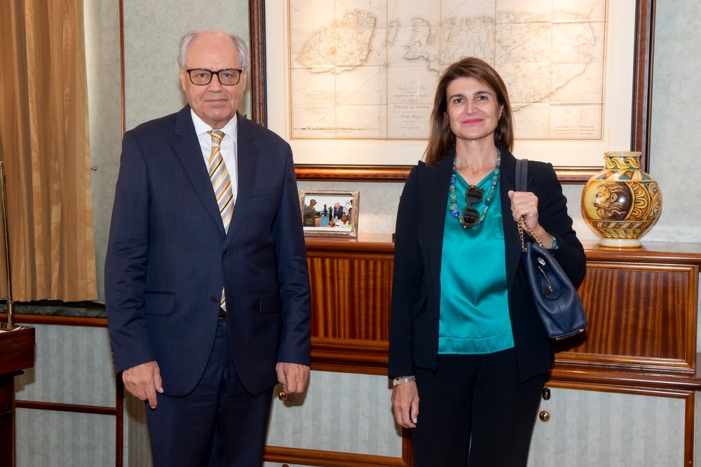 Central Bank of Malta Governor, Professor Edward Scicluna, and Ambassador of the Hellenic Republic to Malta, H.E. Thasia Anastasiou