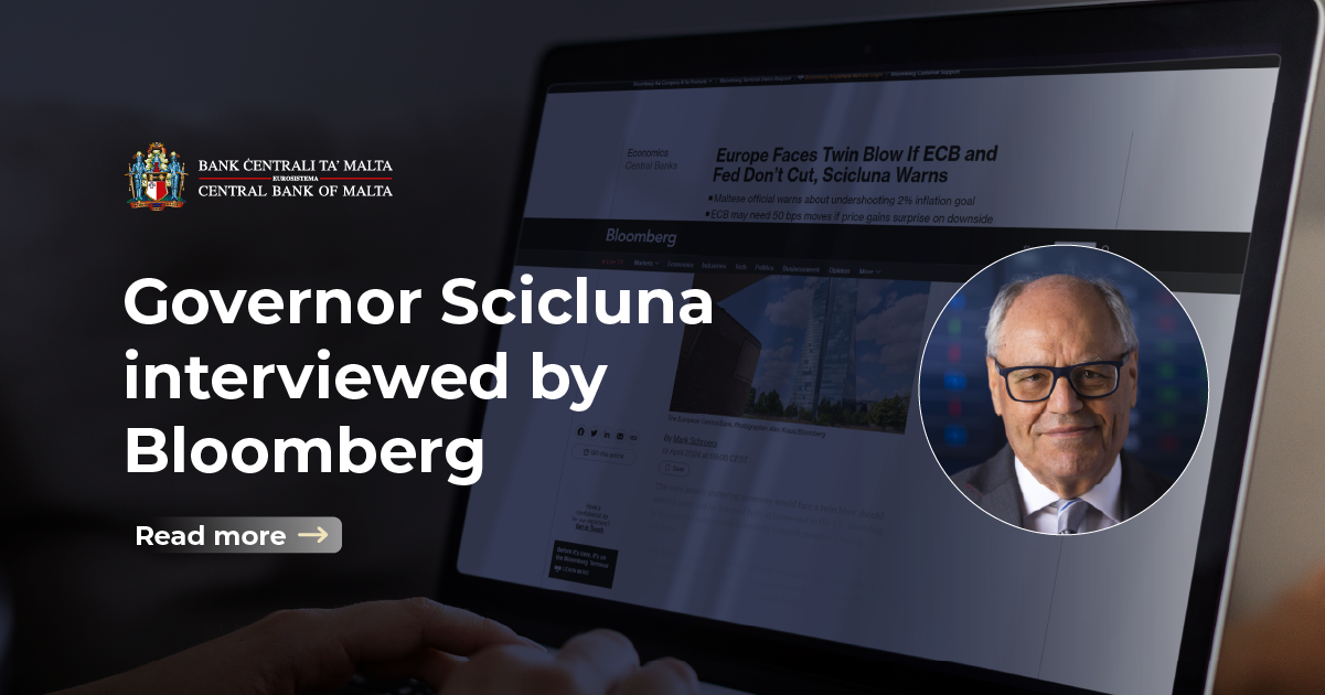 Governor Scicluna interviewed by Bloomberg