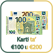 Karti ta' &euro;100 u &euro;200