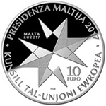 Malta&rsquo;s Presidency of the European Council of the European Union - silver coin