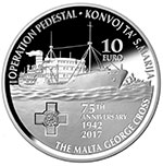 Tifkira tal-Konvoj ta&rsquo; Santa Marija u tal-Għoti tal-George Cross - munita tal-fidda