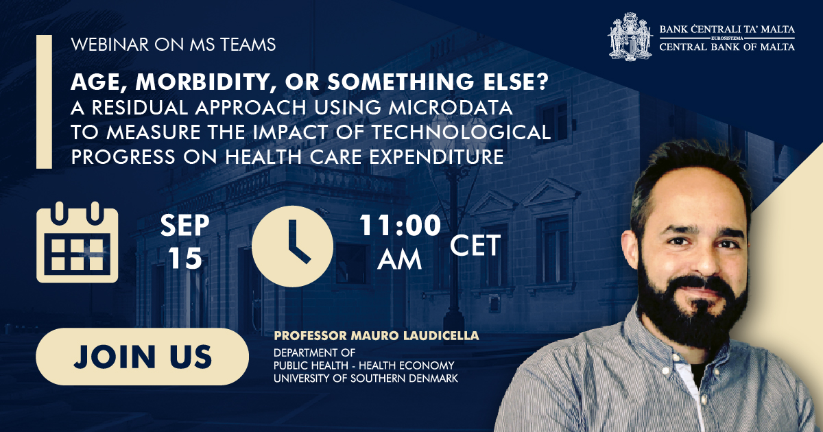 Webinar dwar l-impatt tat-teknoloġija u l-bidliet fil-prattiki mediċi fuq in-nefqa tal-kura tas-saħħa Webinar dwar l-impatt tat-teknoloġija u l-bidliet fil-prattiki mediċi fuq in-nefqa tal-kura tas-saħħa