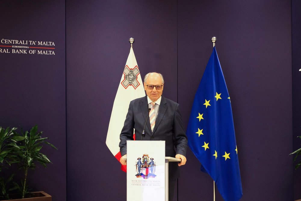 Il-Gvernatur, il-Professur Edward Scicluna waqt id-diskors tal-għeluq